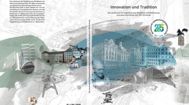 Umschlag der Broschüre Innovation und Tradition - 225 Jahre Bayerische Vermessungsverwaltung